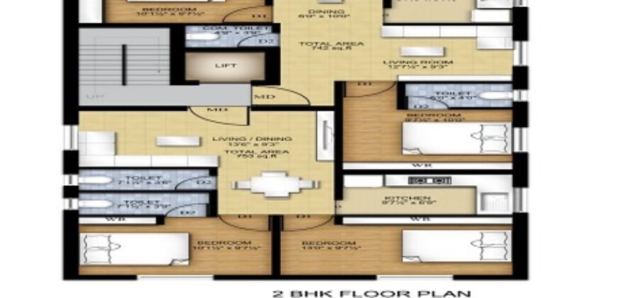 2 BHK FLAT FOR SALE IN PALLIKARANAI – 746 SFT