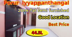 2 bhk flat for sale in chennai porur Iyyappanthangal 44.5 Lac
