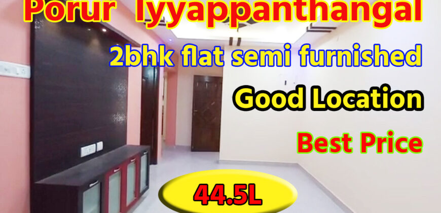 2 bhk flat for sale in chennai porur Iyyappanthangal 44.5 Lac