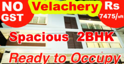 Flat for sale in chennai|velachery|near MRTS|Ready to Occupy|Flat for sale in chennai without GST
